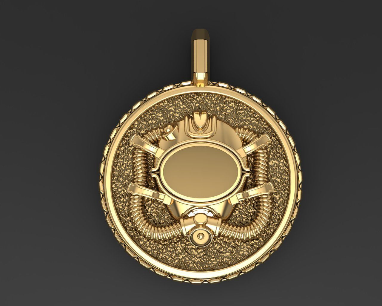 Diver pendant 3D print model_1