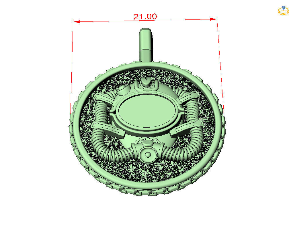 Diver pendant 3D print model_34
