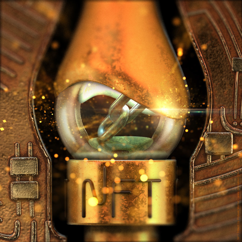 NFT LOGO - NFT Trident 3D model_5