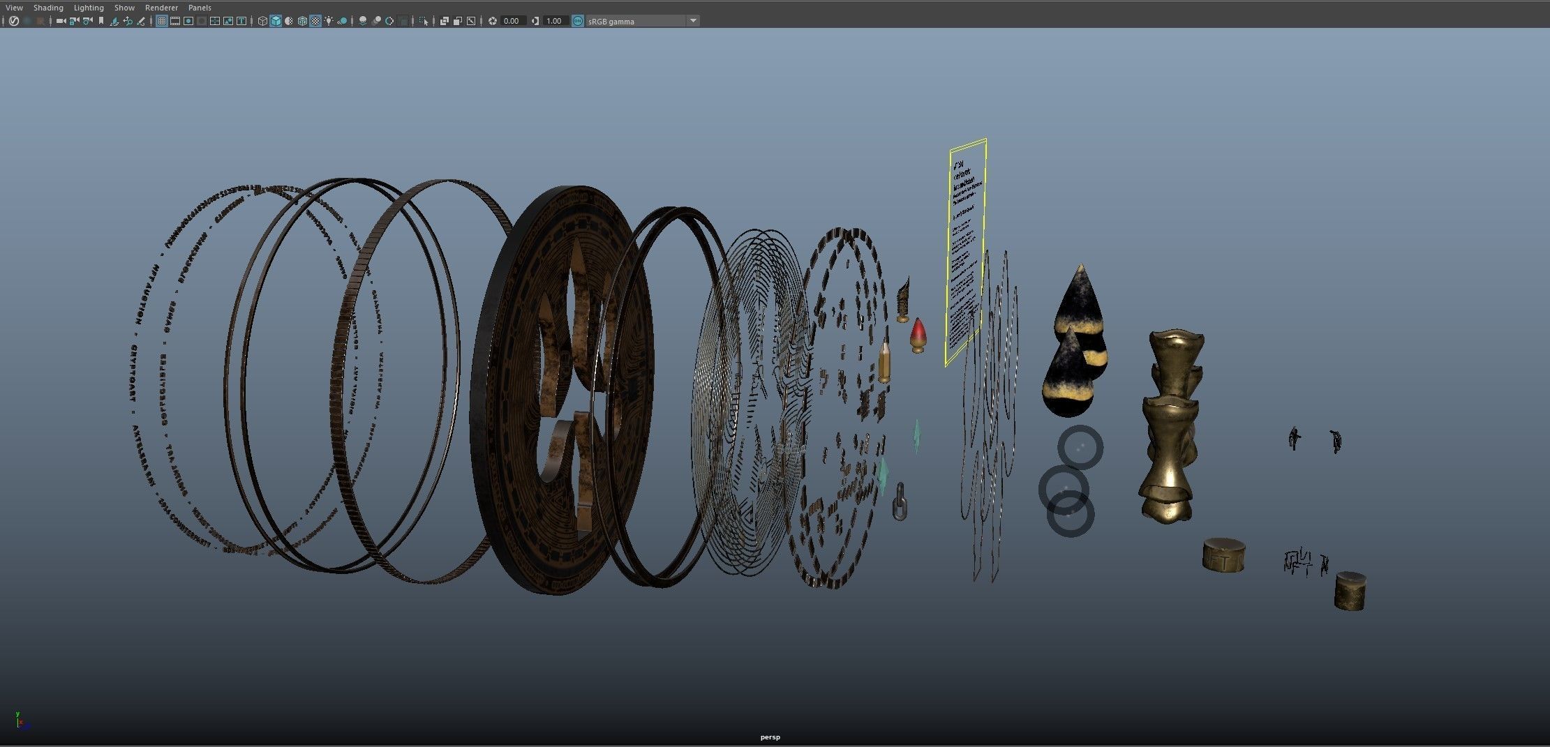 NFT LOGO - NFT Trident 3D model_15