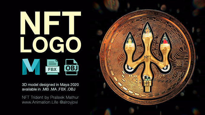 NFT LOGO - NFT Trident 3D model