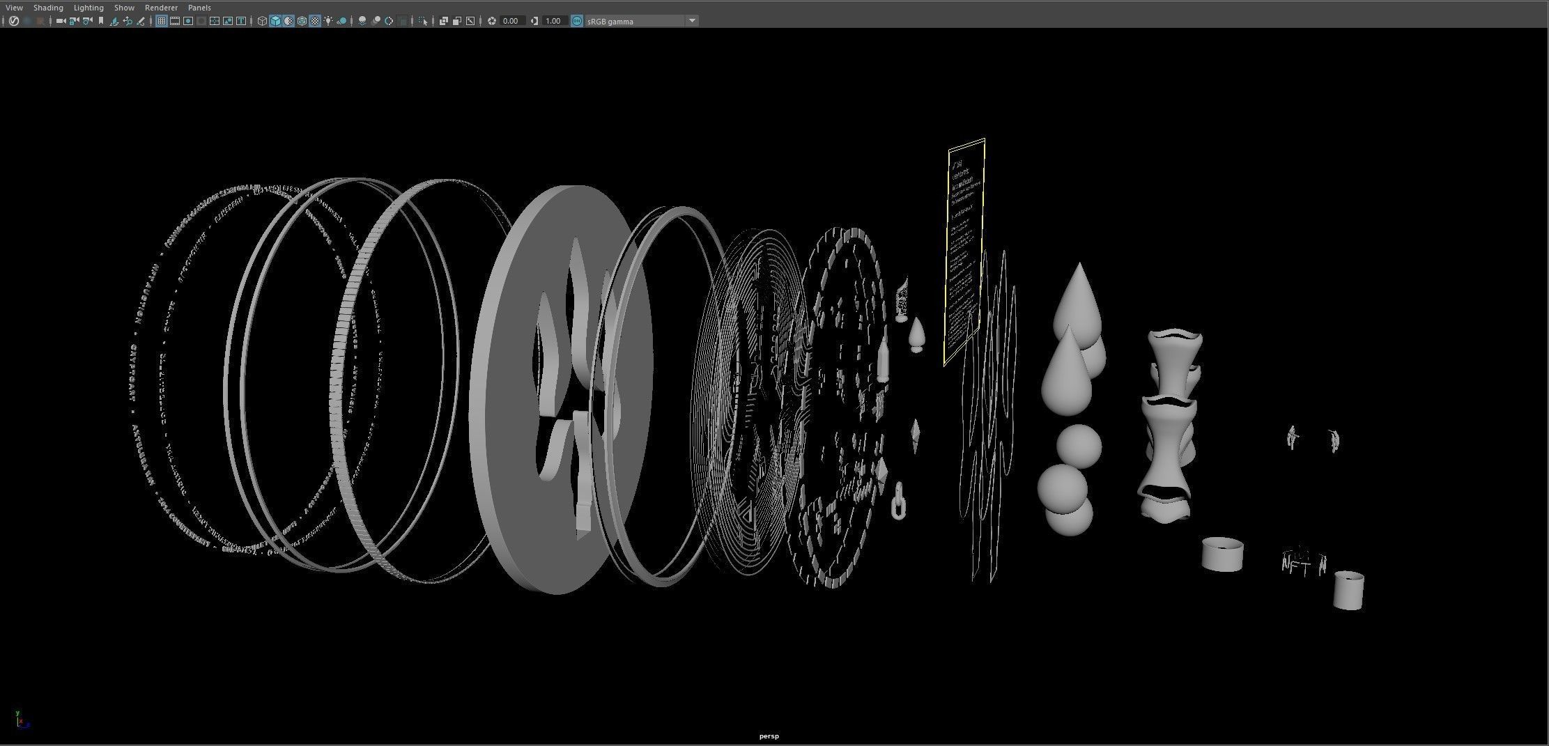 NFT LOGO - NFT Trident 3D model_14