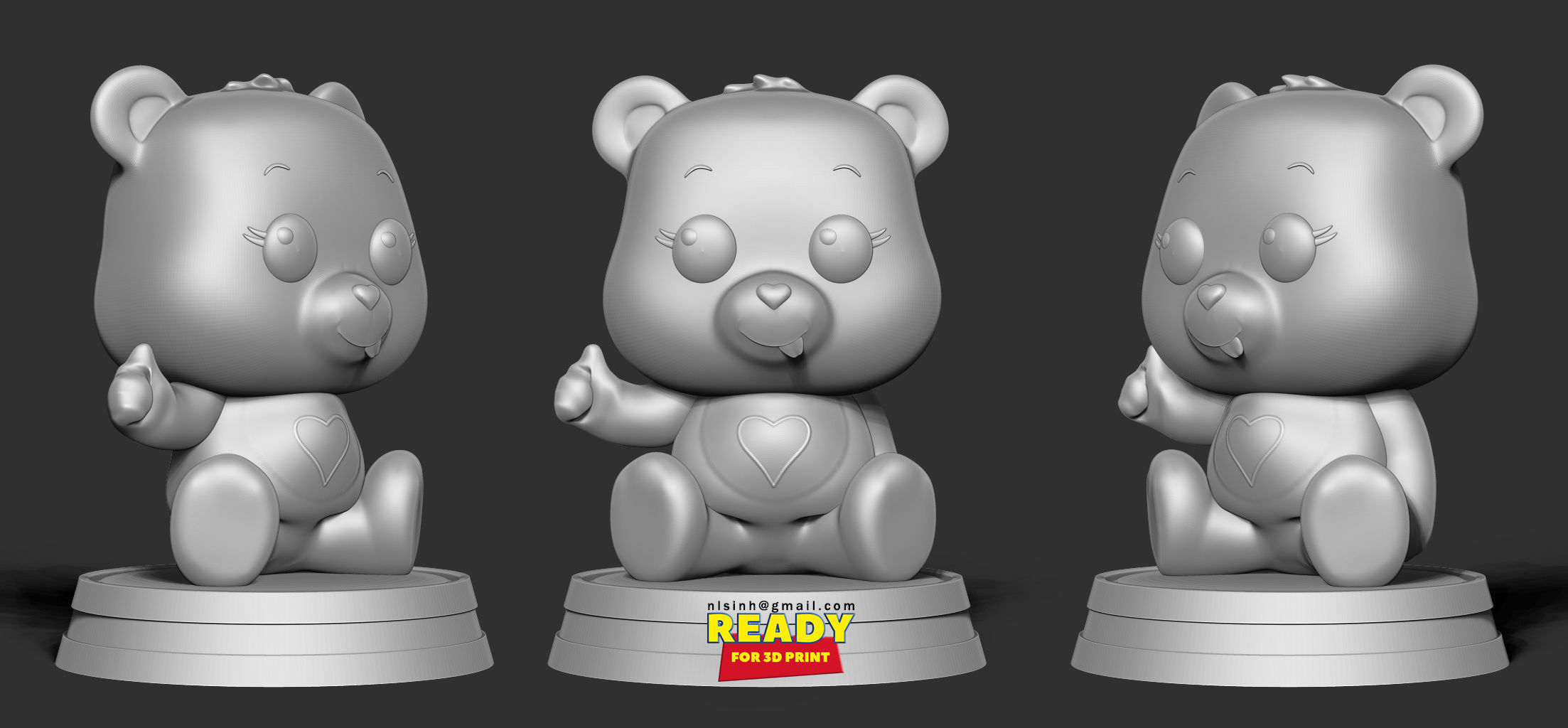Tenderheart Bear 3D print model_4