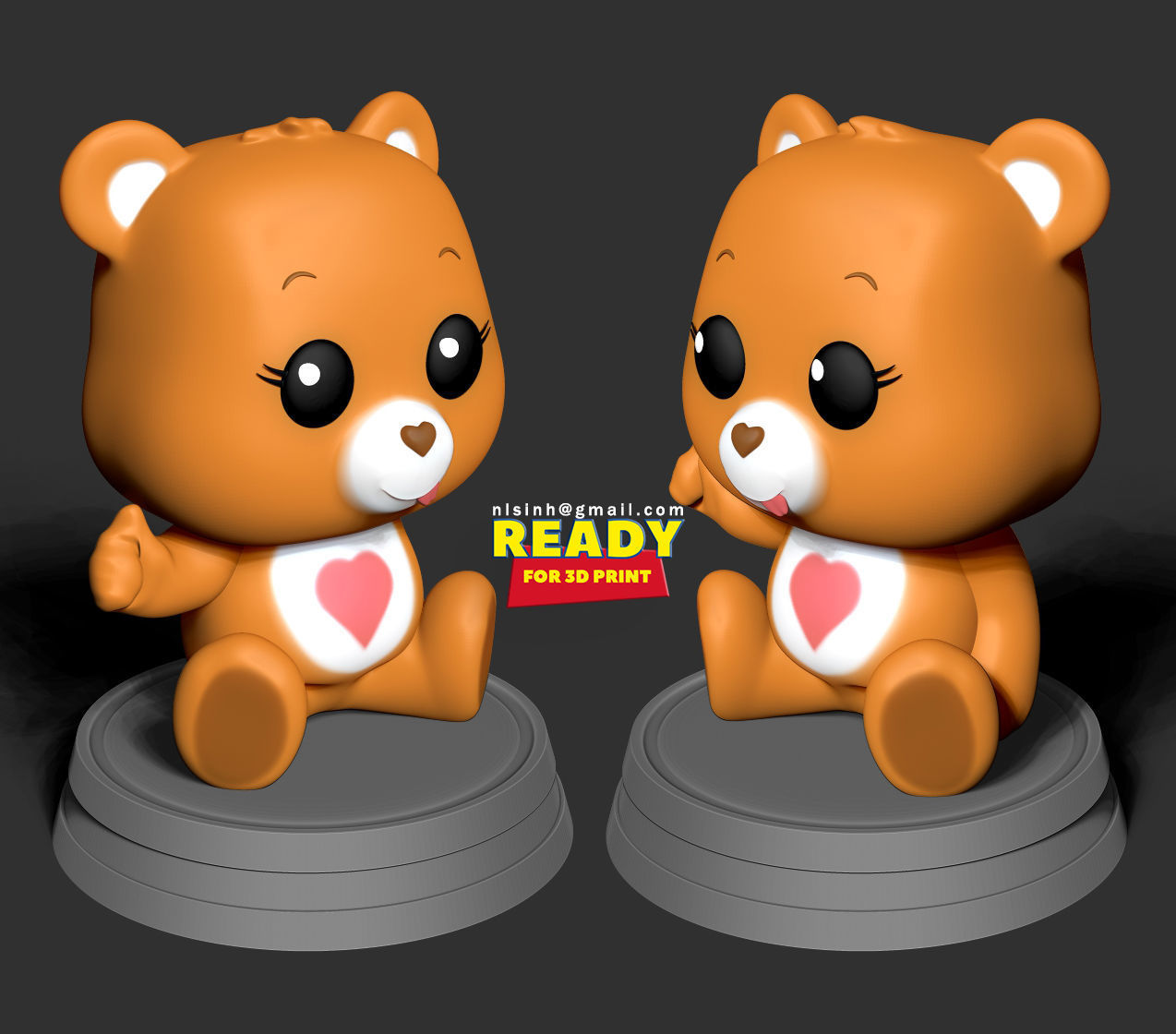 Tenderheart Bear 3D print model_1