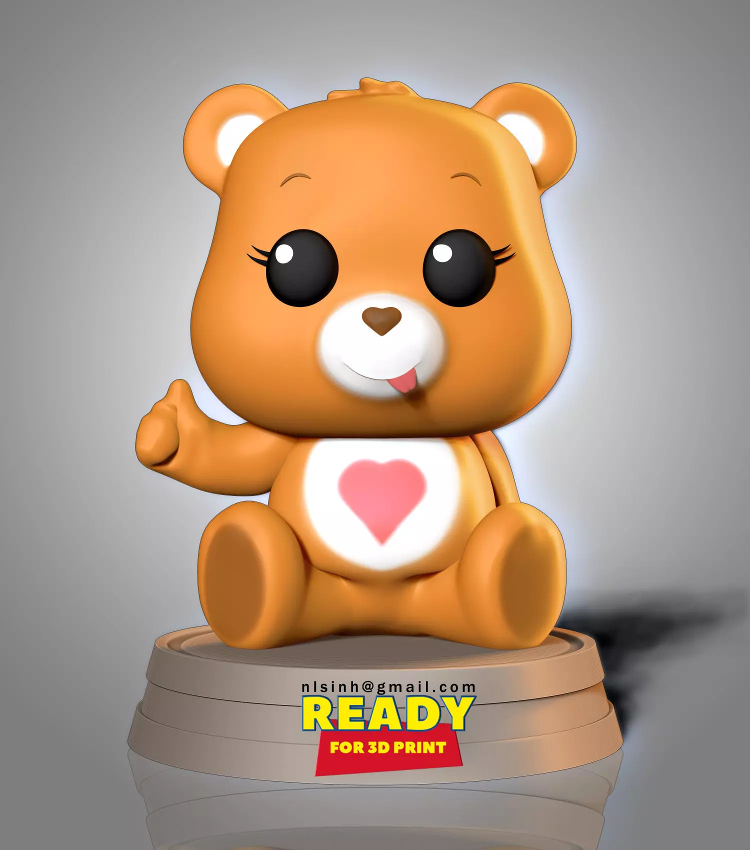 Tenderheart Bear 3D print model_0