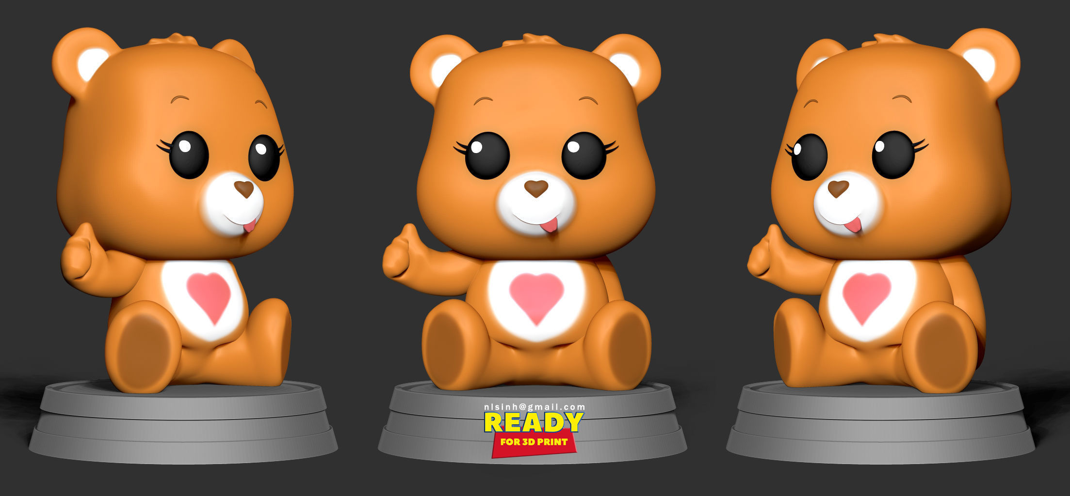 Tenderheart Bear 3D print model_3