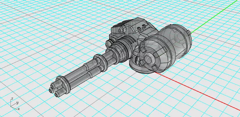 Stubby Gatling For Small Knights Free 3D print model