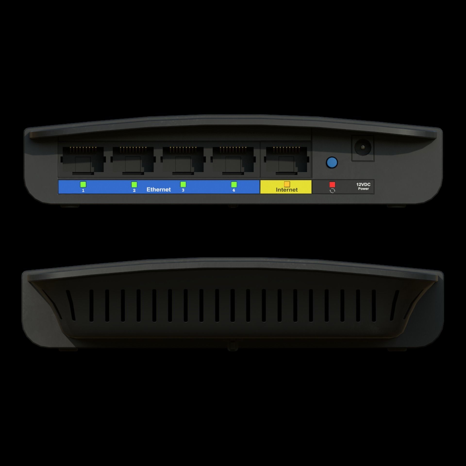 Internet Router Low-poly 3D model_4