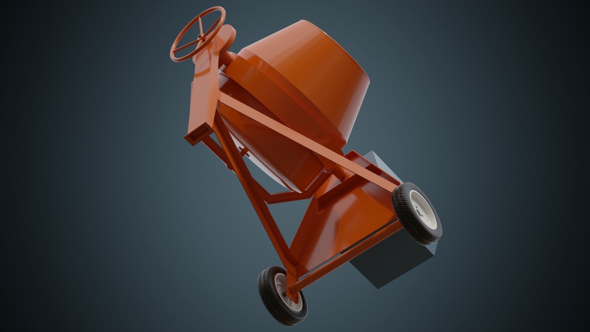 Concrete Mixer 2A Low-poly 3D model_7