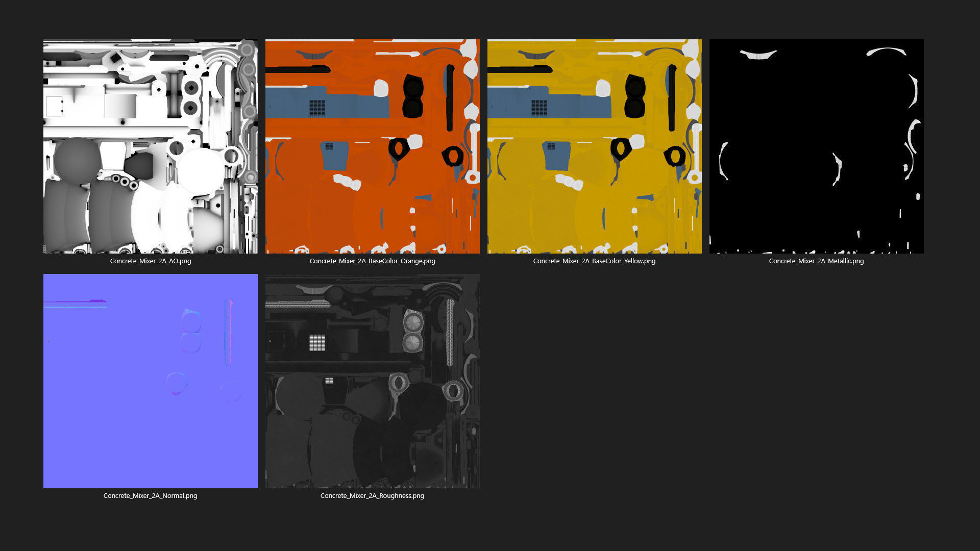 Concrete Mixer 2A Low-poly 3D model_11