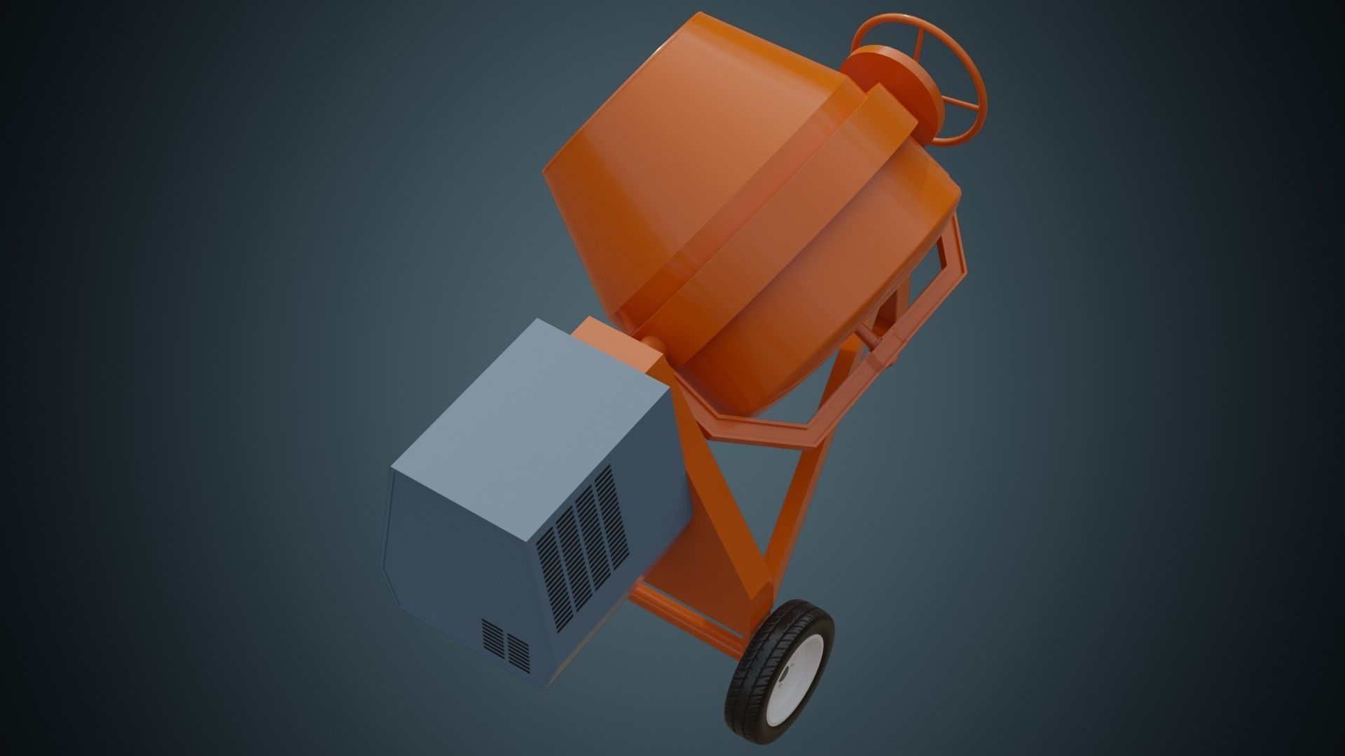Concrete Mixer 2A Low-poly 3D model_5