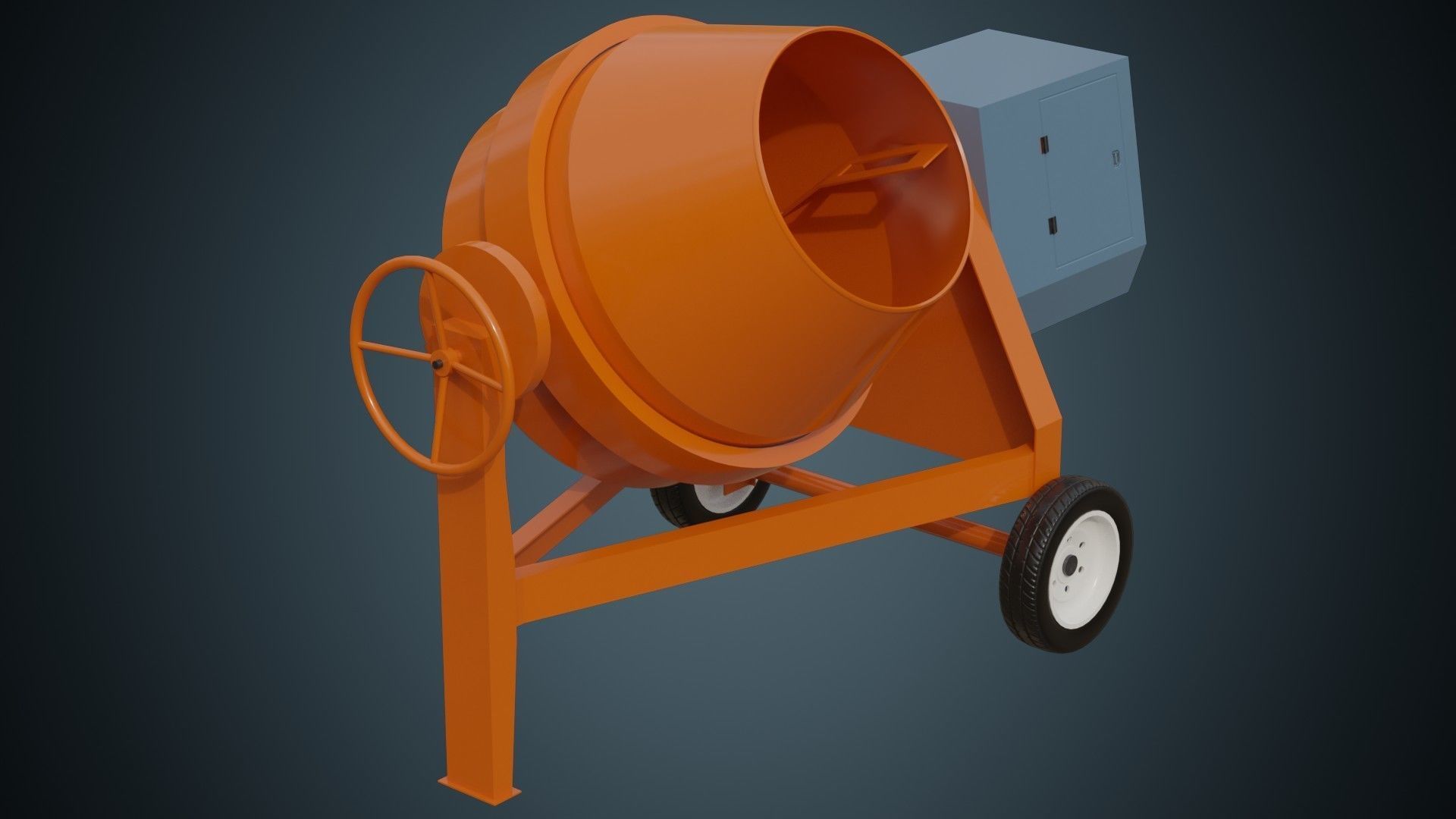 Concrete Mixer 2A Low-poly 3D model_3