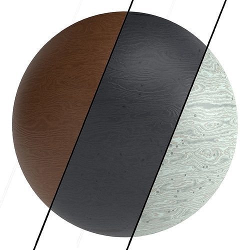 3 Wood Materials PBR 4k Texture