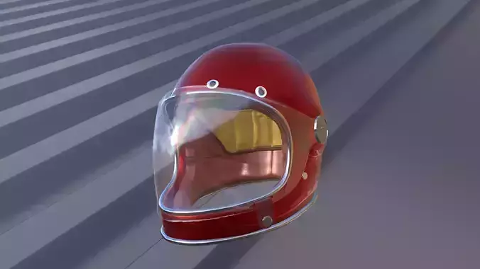Motorcycle Helmet Package Classic Bell Model 3D print model