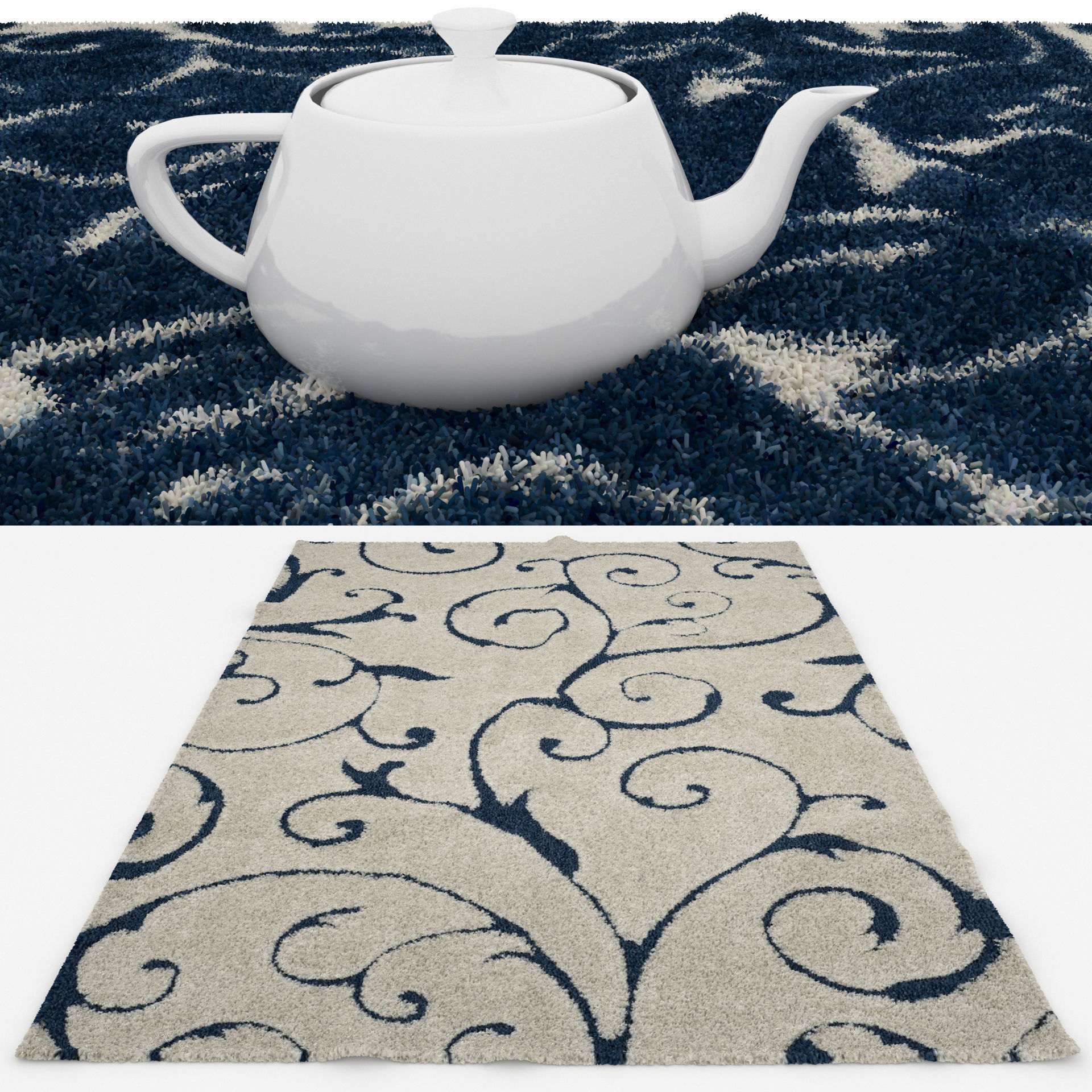 Rugs No 80 Low-poly 3D model_3