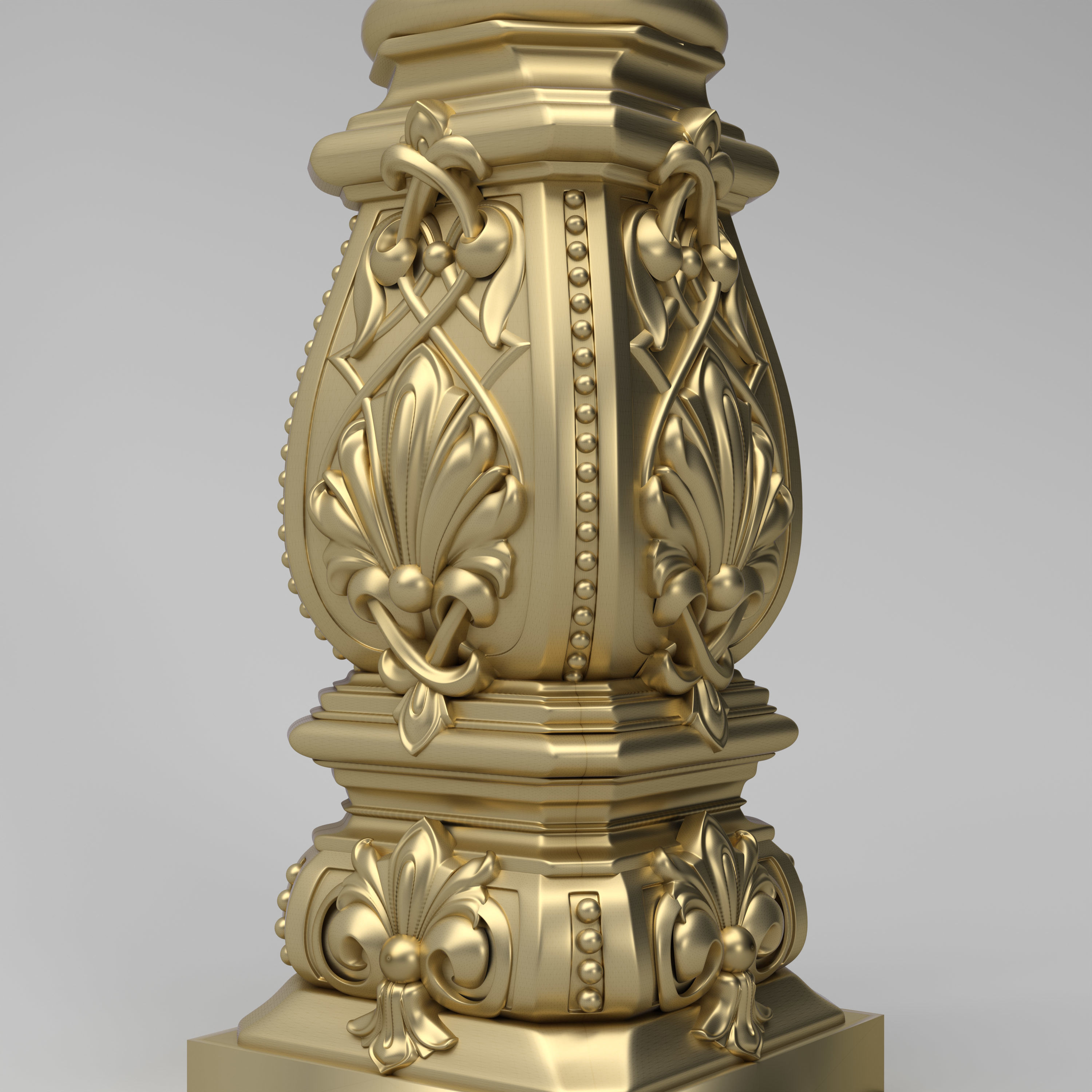 Carved Column 3D model_1
