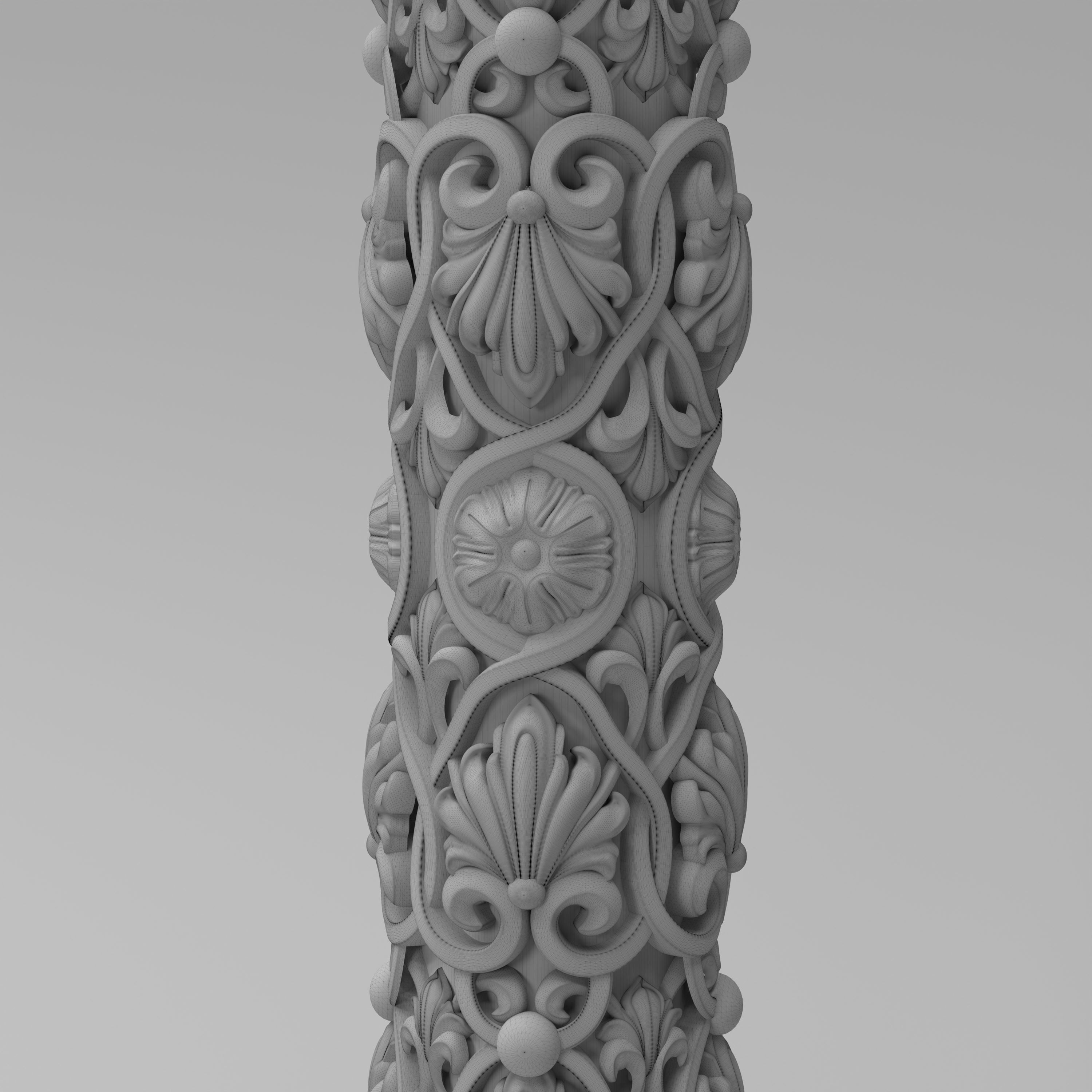 Carved Column 3D model_6