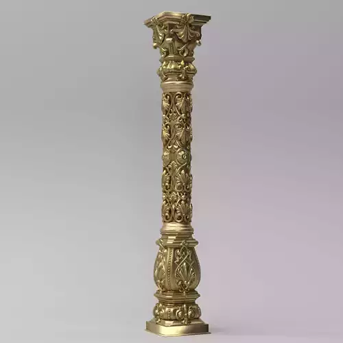 Carved Column 3D model Carved Column 3D model
