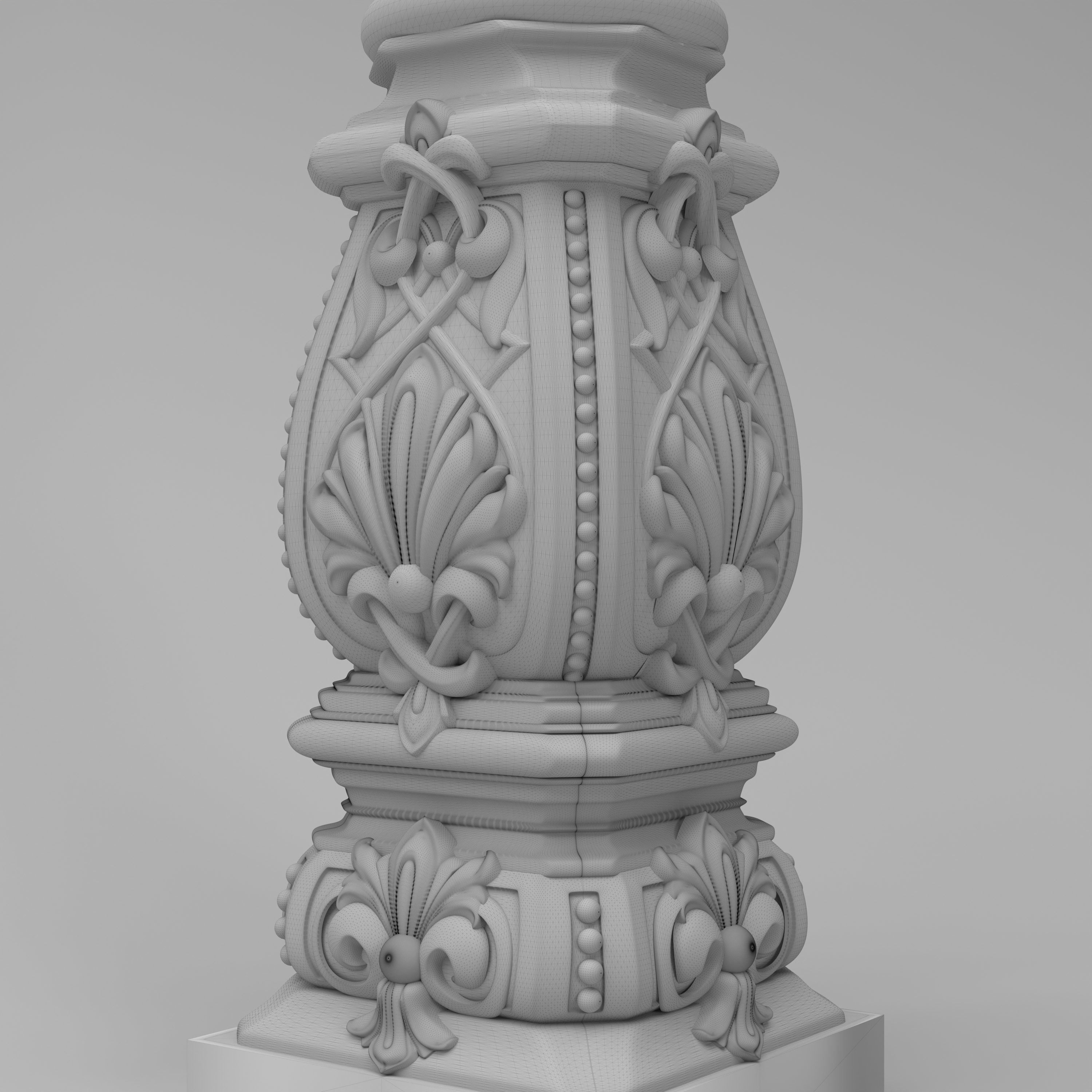 Carved Column 3D model_5