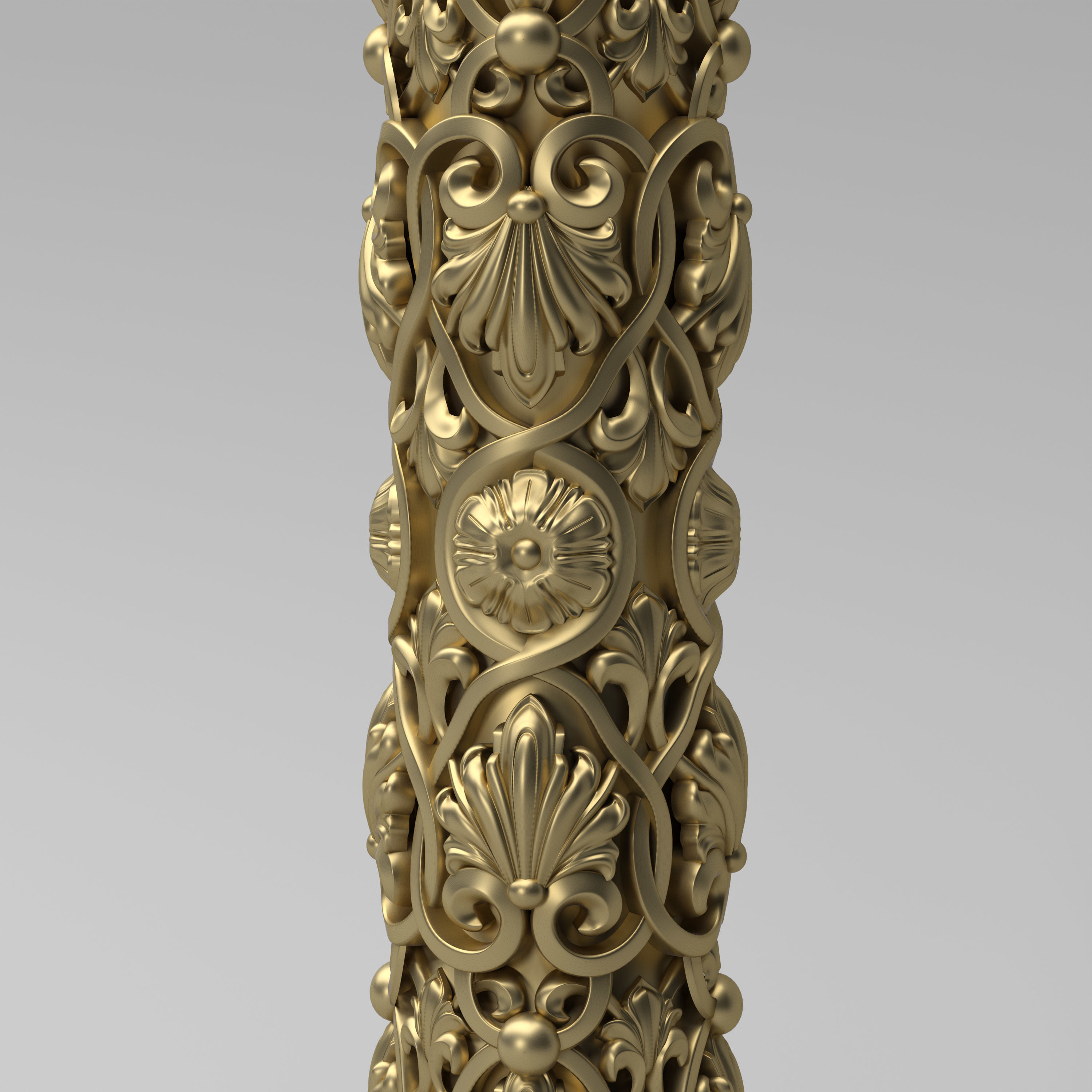 Carved Column 3D model_2
