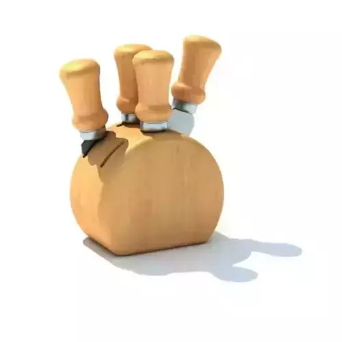 Wooden Kitchen Holder 3D model