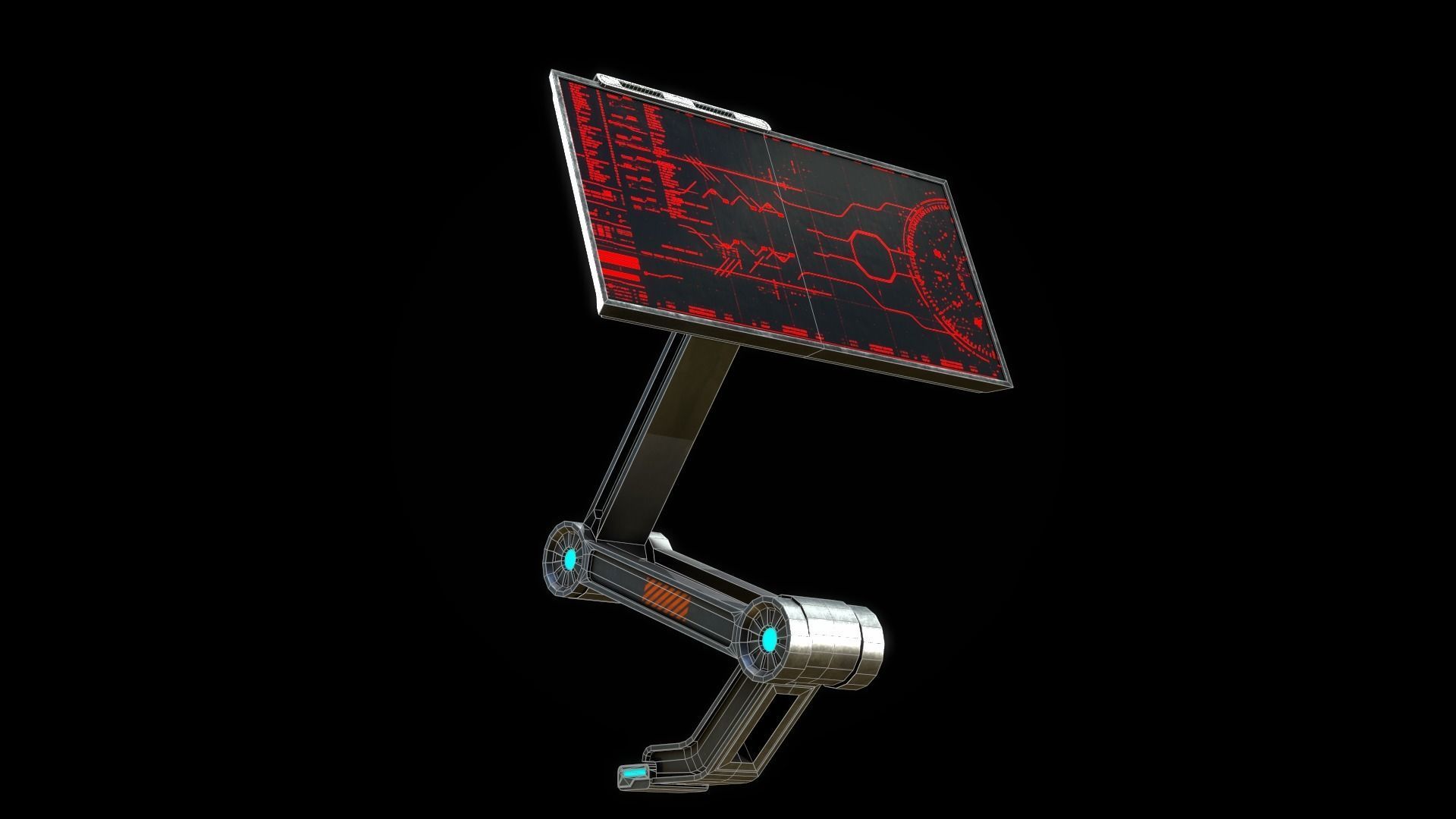 Sci Fi Monitor Low-poly 3D model Low-poly 3D model_13