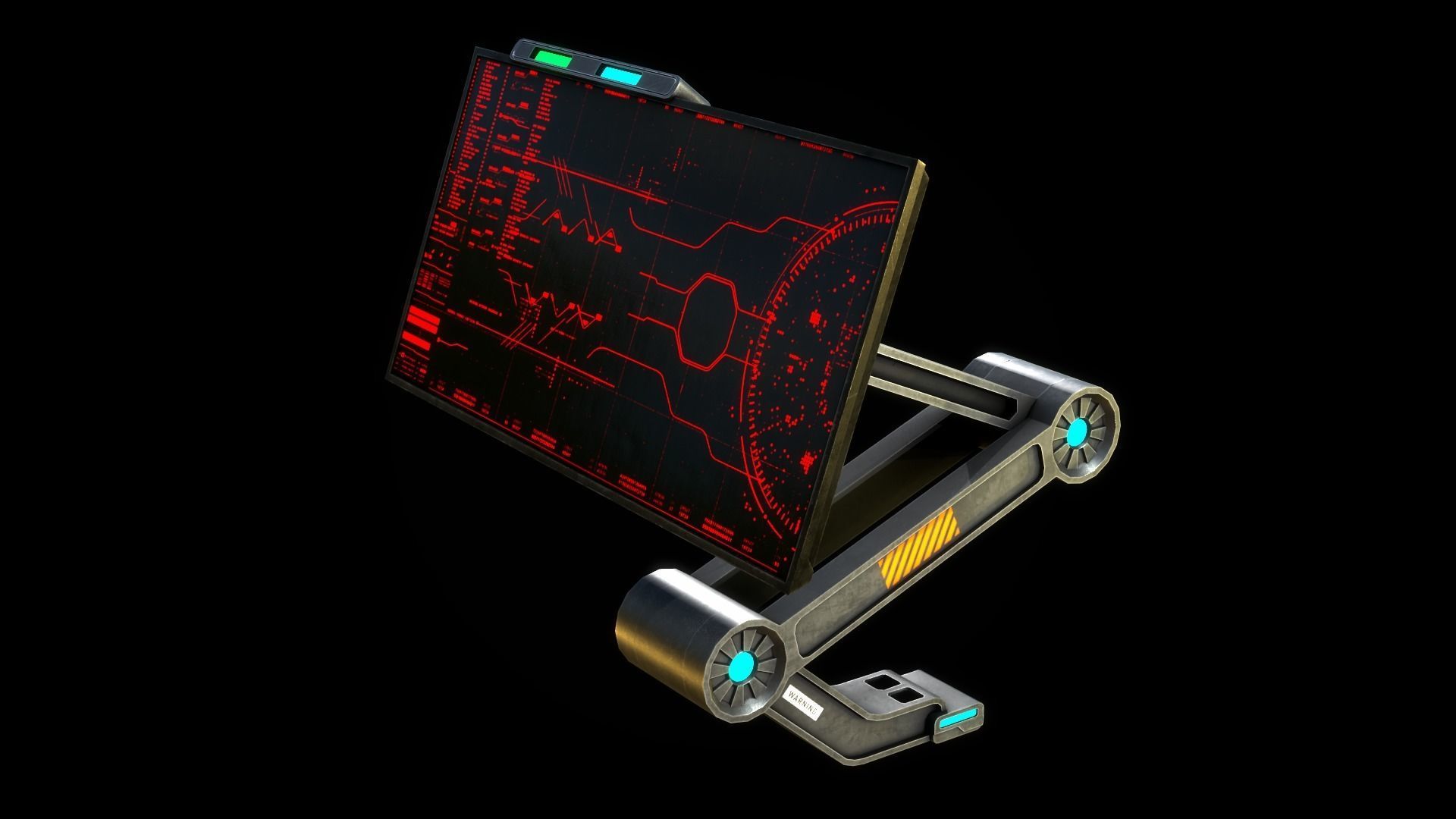 Sci Fi Monitor Low-poly 3D model Low-poly 3D model_2