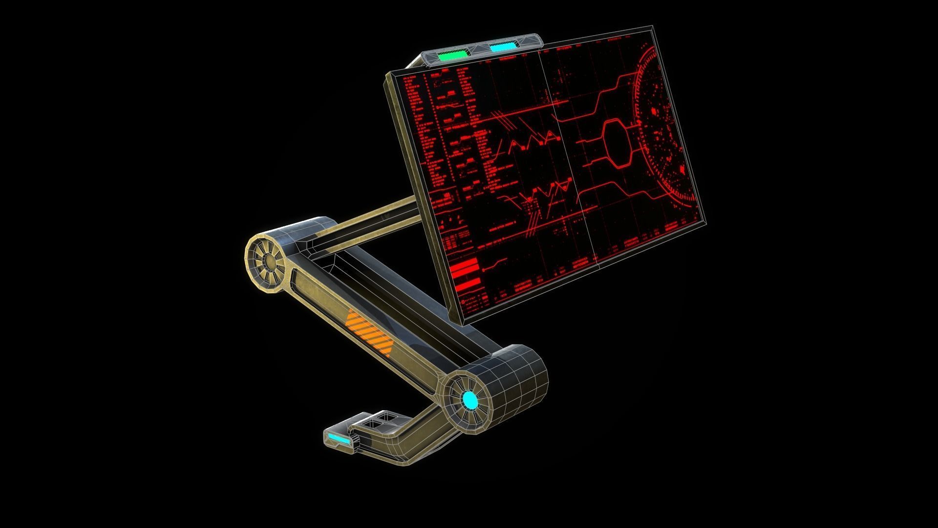 Sci Fi Monitor Low-poly 3D model Low-poly 3D model_9