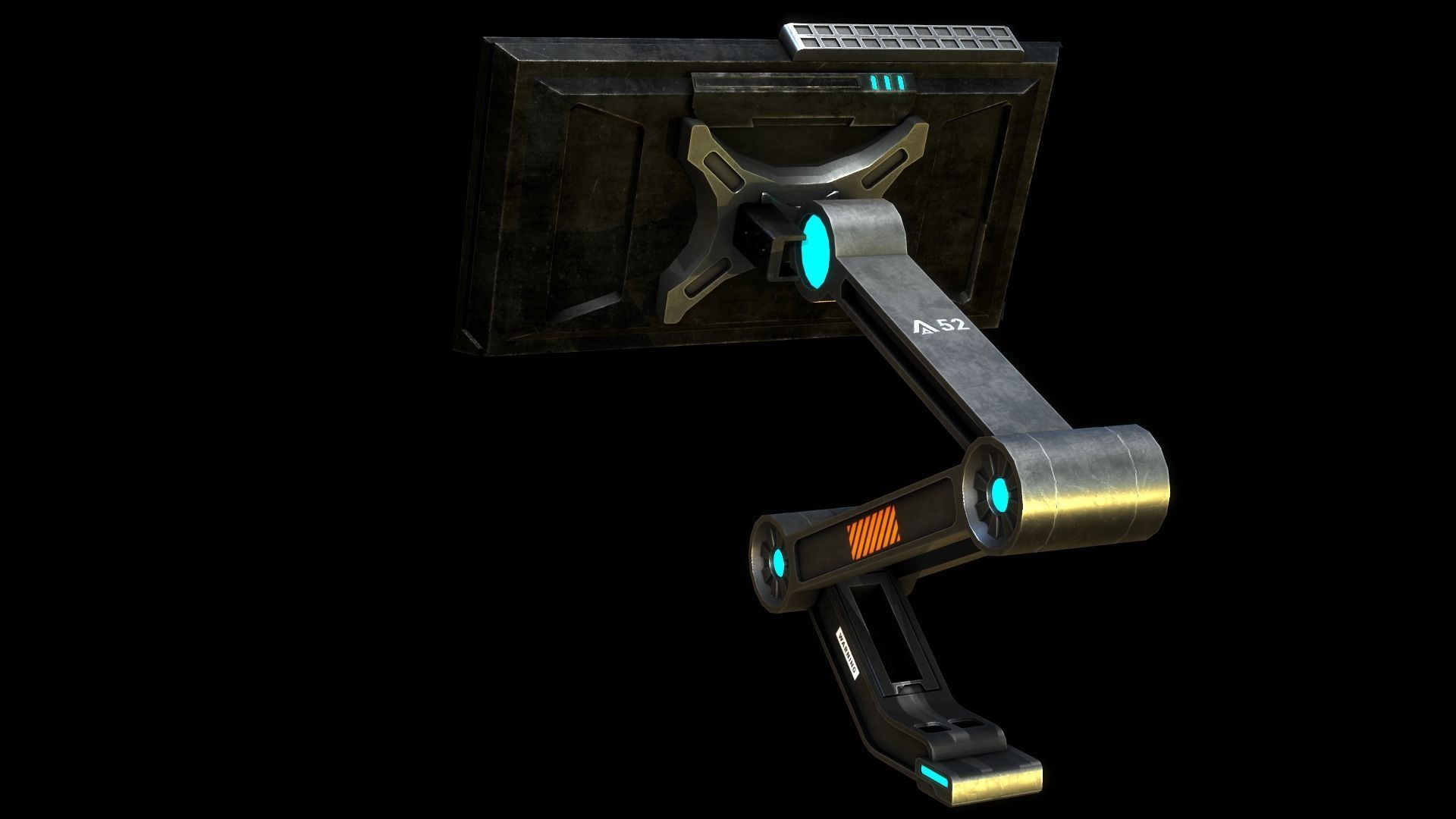 Sci Fi Monitor Low-poly 3D model Low-poly 3D model_4