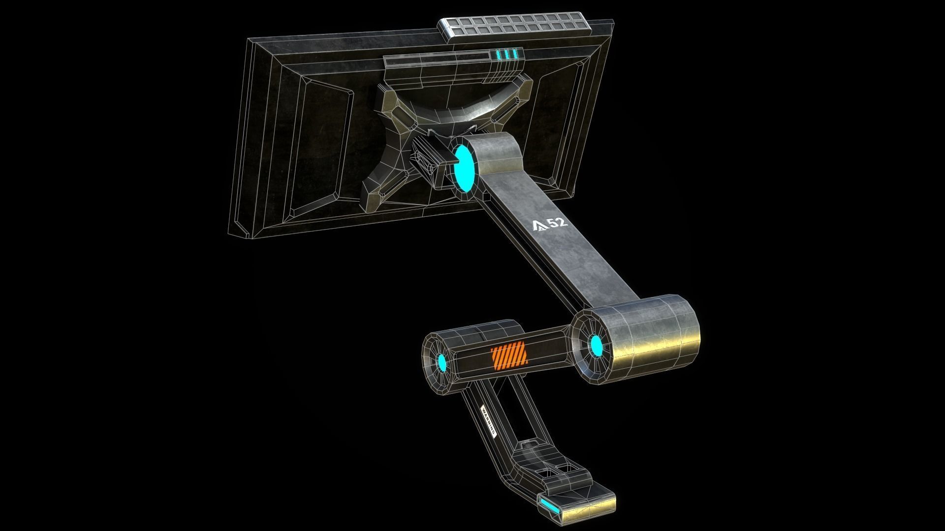 Sci Fi Monitor Low-poly 3D model Low-poly 3D model_7