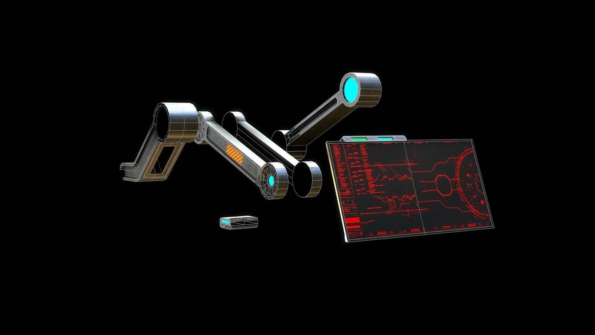 Sci Fi Monitor Low-poly 3D model Low-poly 3D model_10