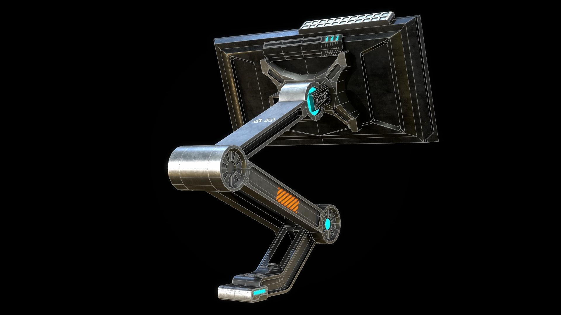 Sci Fi Monitor Low-poly 3D model Low-poly 3D model_8