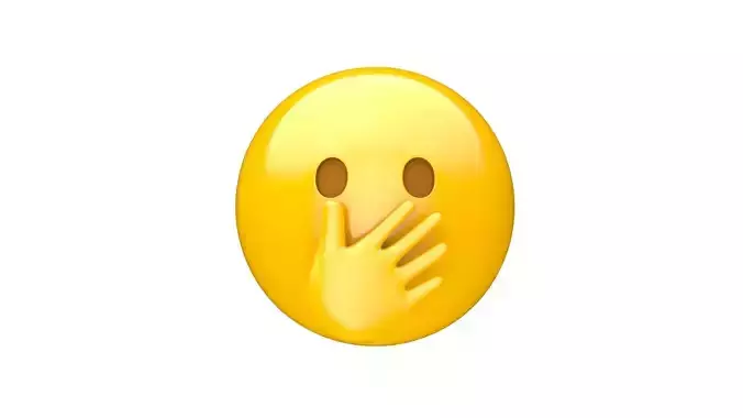 Apple Face with Hand Over Mouth 3D model
