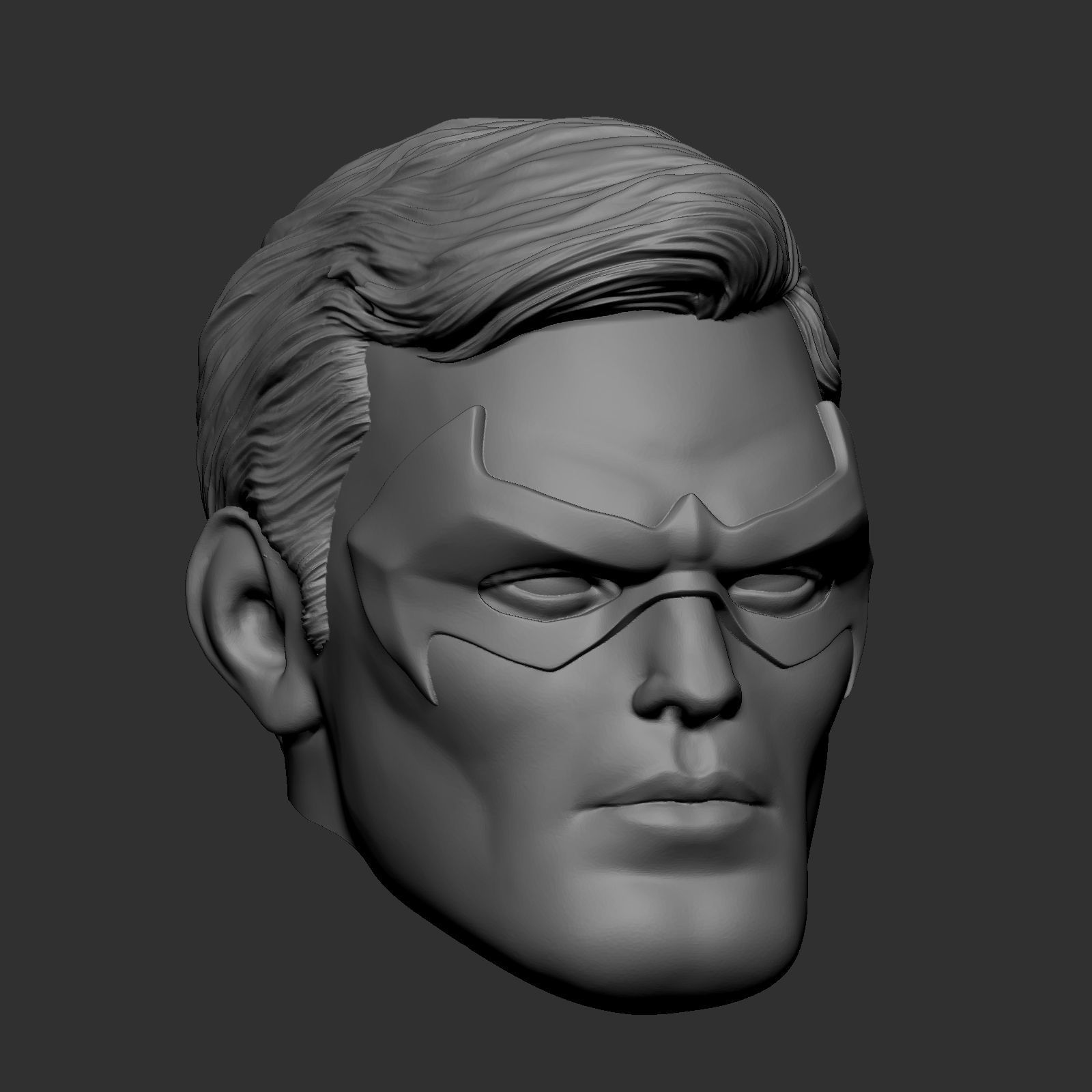Nightwing - Robin - head 3D print model_2