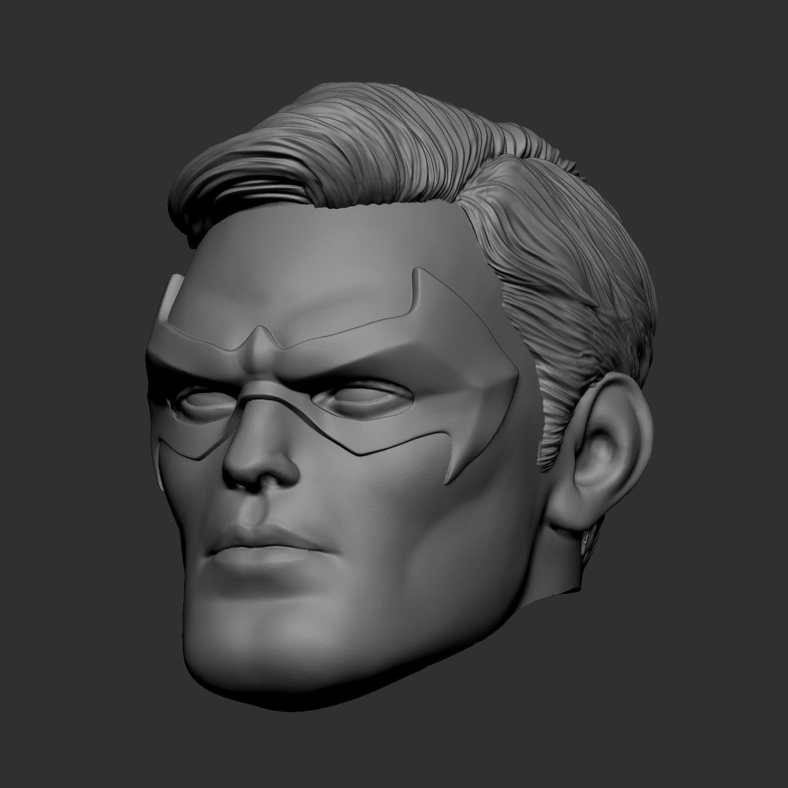 Nightwing - Robin - head 3D print model_3