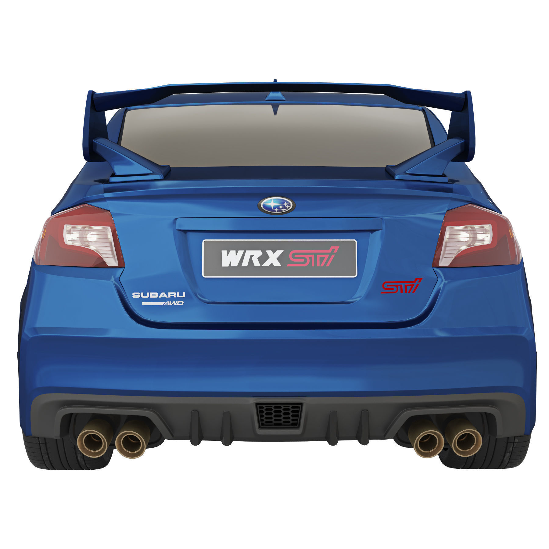 Subaru WRX STI 2019 3D model_4