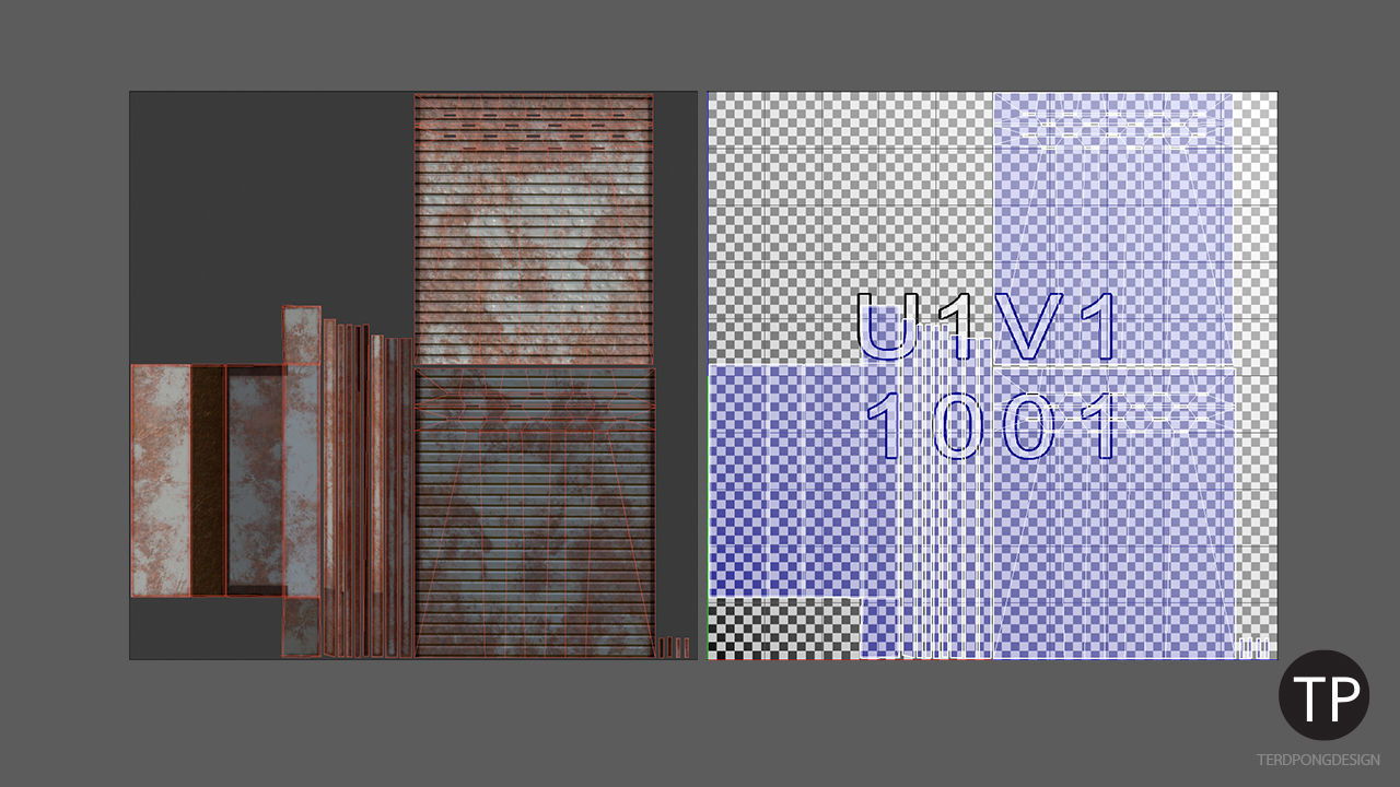 Metal industrial door Low-poly 3D model_10