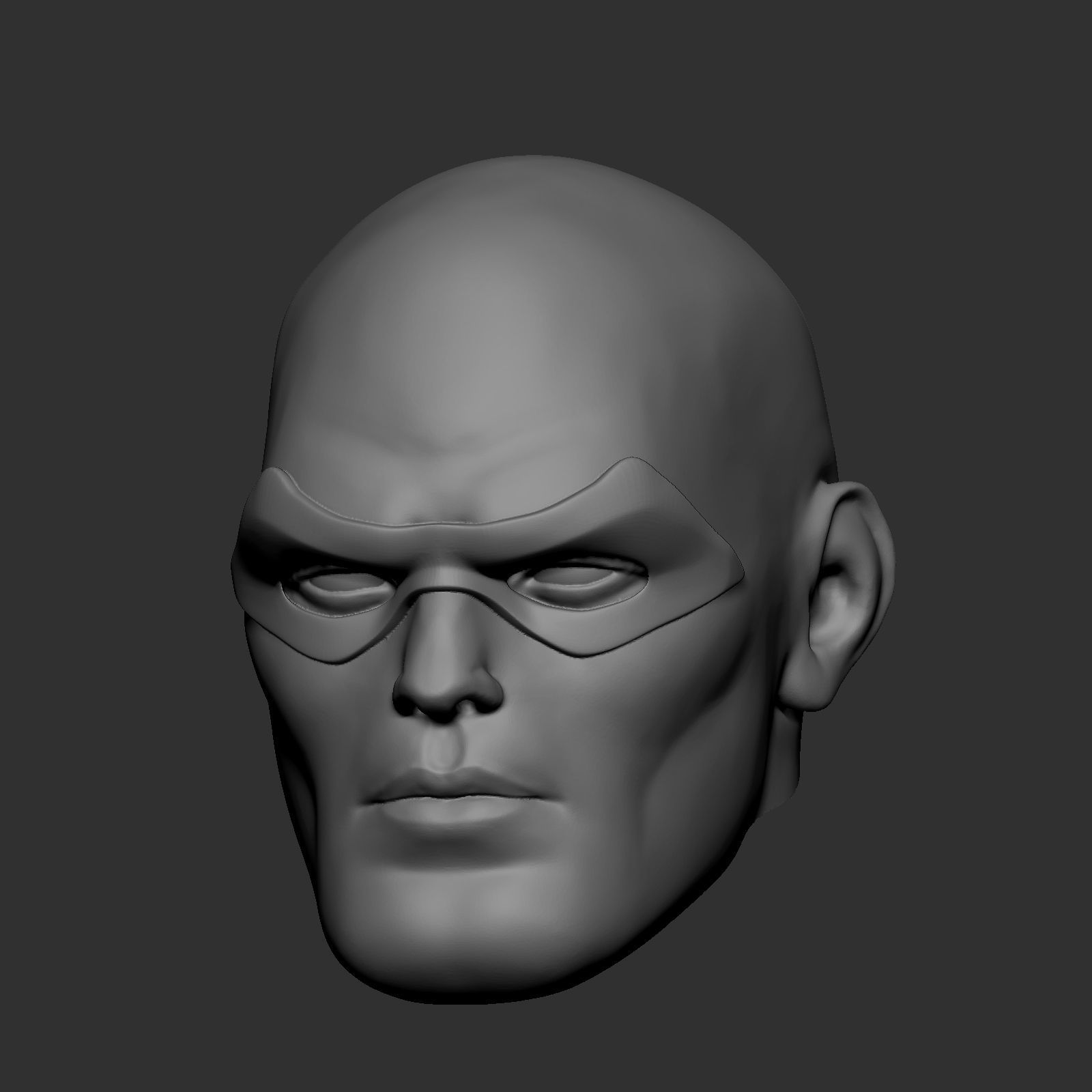 Generic super hero head  3D print model_3