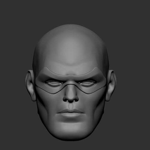 Generic super hero head  3D print model