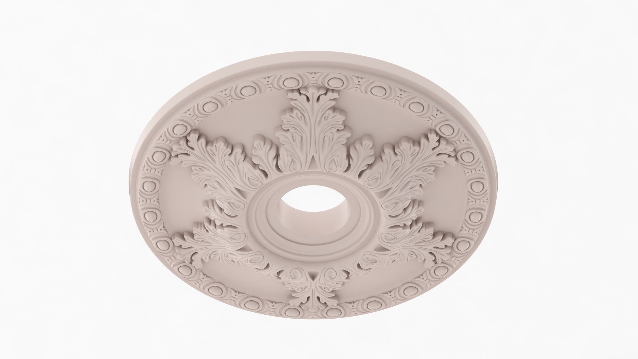 Classic Ceiling Medallion 04 3D model_3