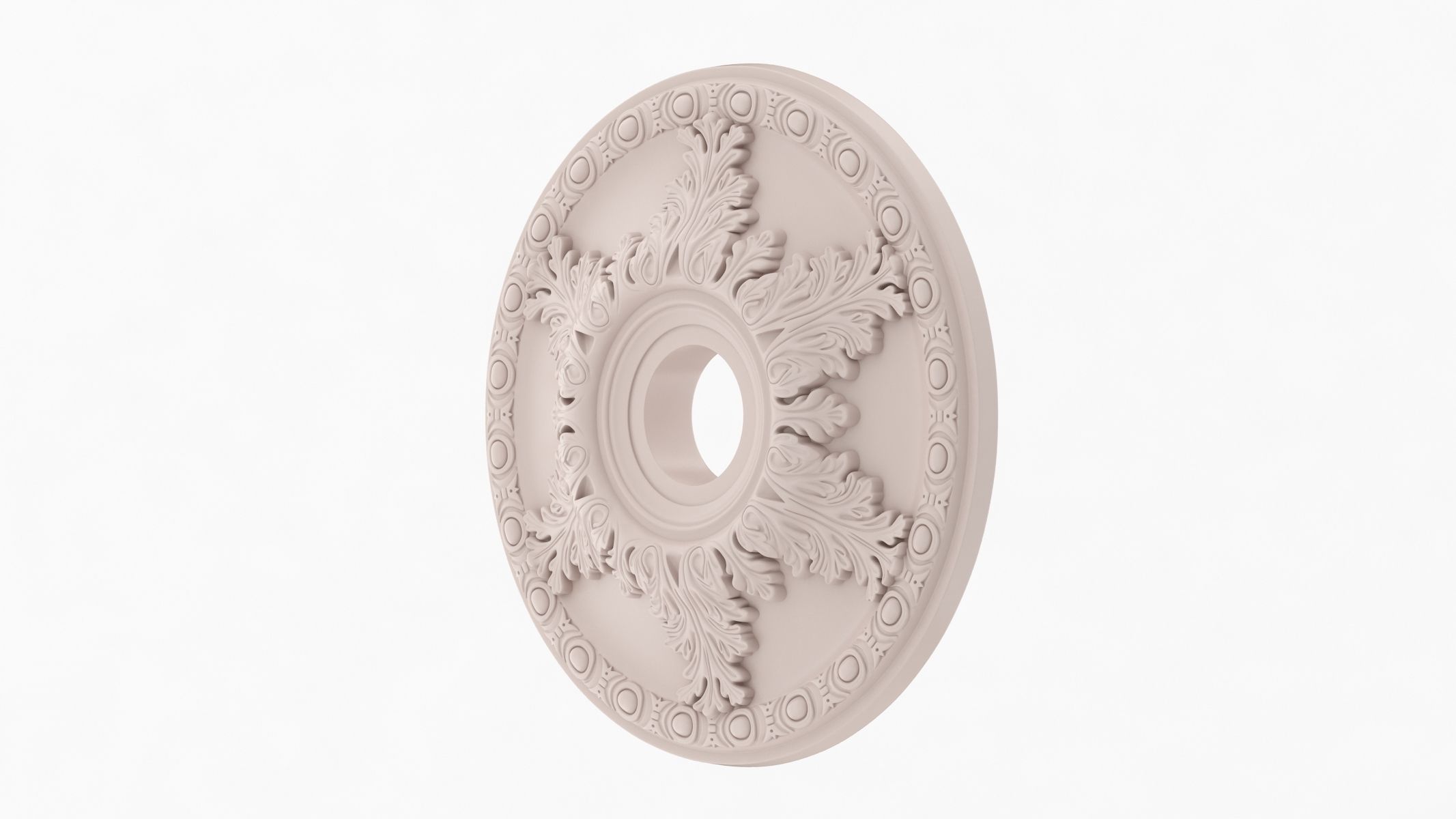 Classic Ceiling Medallion 04 3D model_2