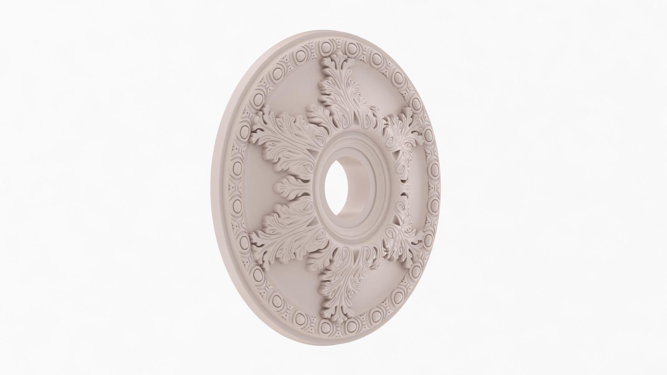 Classic Ceiling Medallion 04 3D model_1