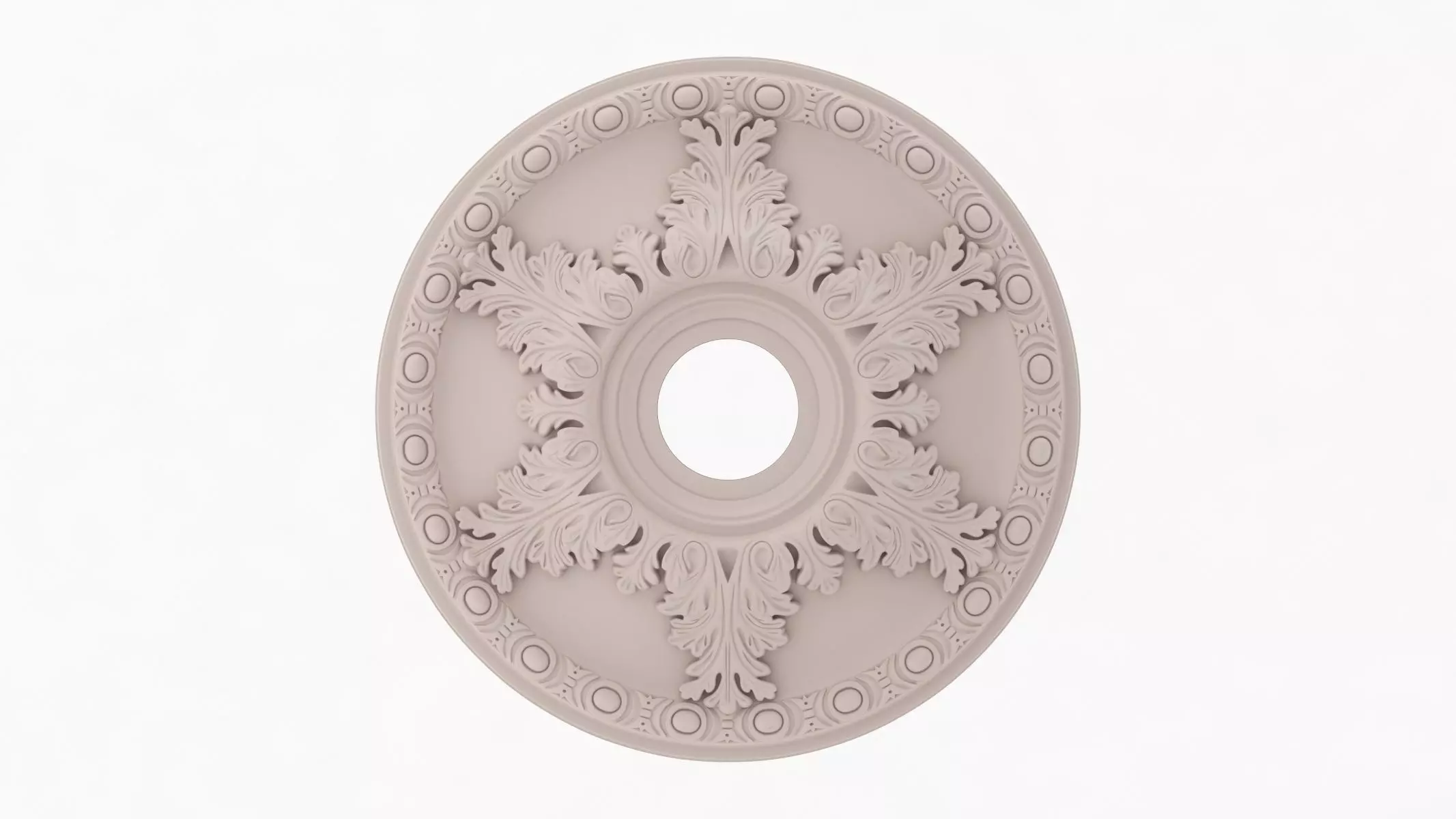 Classic Ceiling Medallion 04 3D model_0