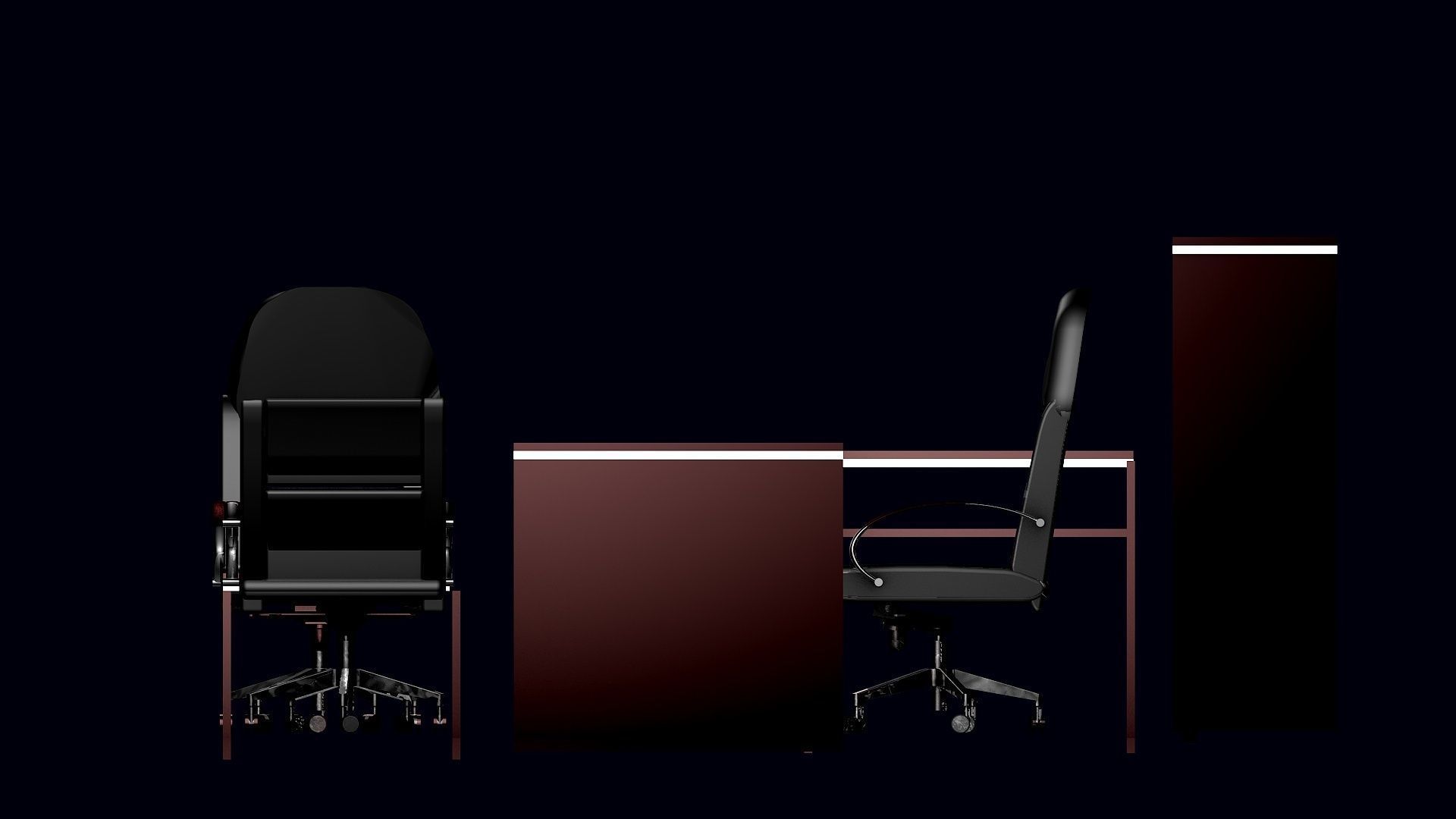 OFFICE ROOM SET 3D model_4