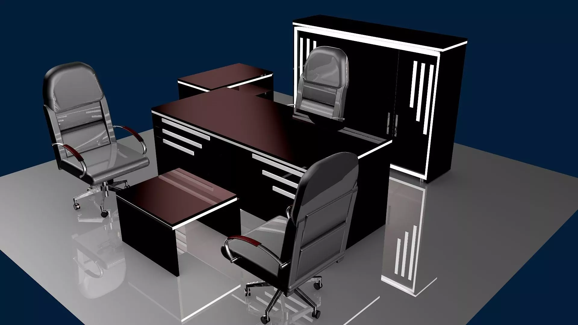 OFFICE ROOM SET 3D model_0