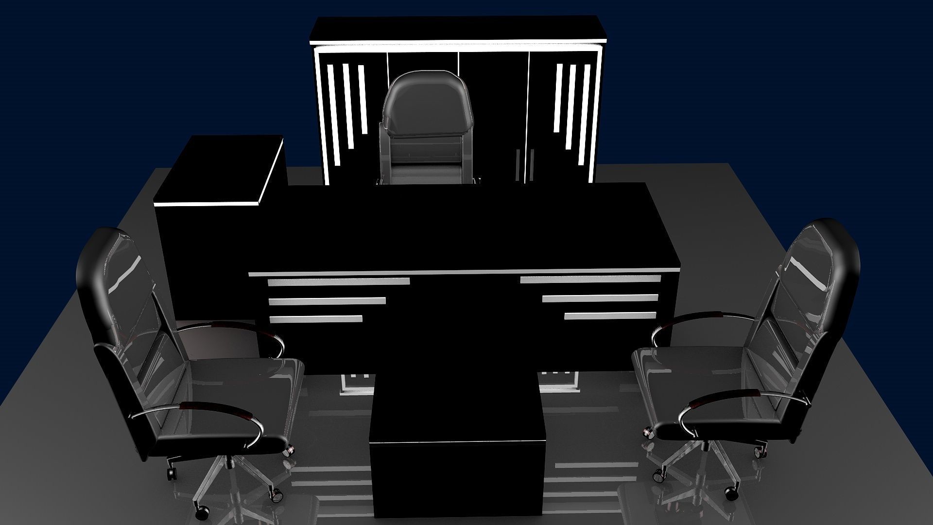 OFFICE ROOM SET 3D model_3