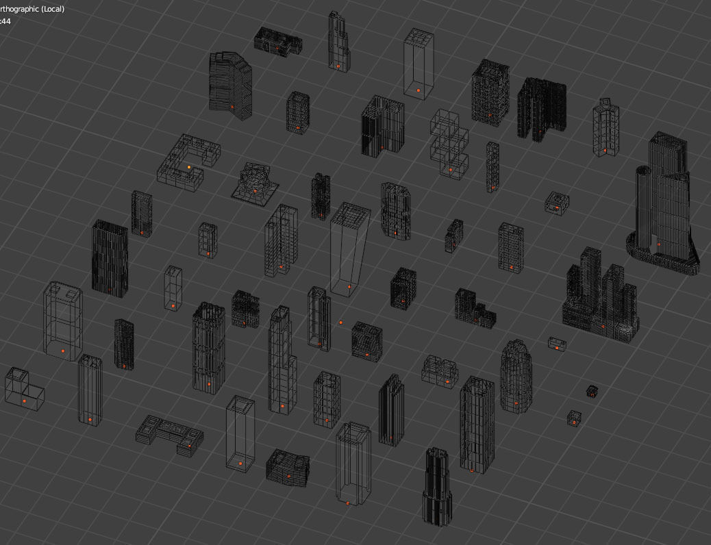 City Downtown Skyscraper Low-poly 3D model_11