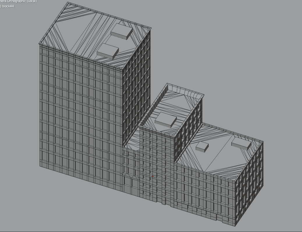 City Downtown Skyscraper Low-poly 3D model_13