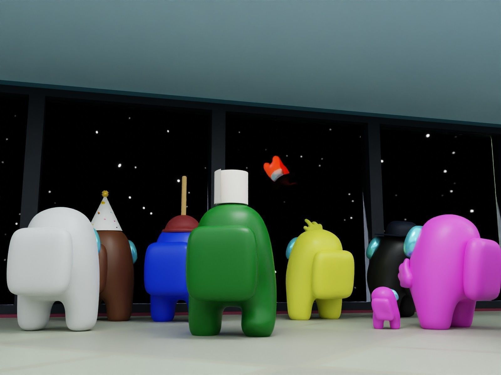 Among Us - The Skeld map 3D model_11