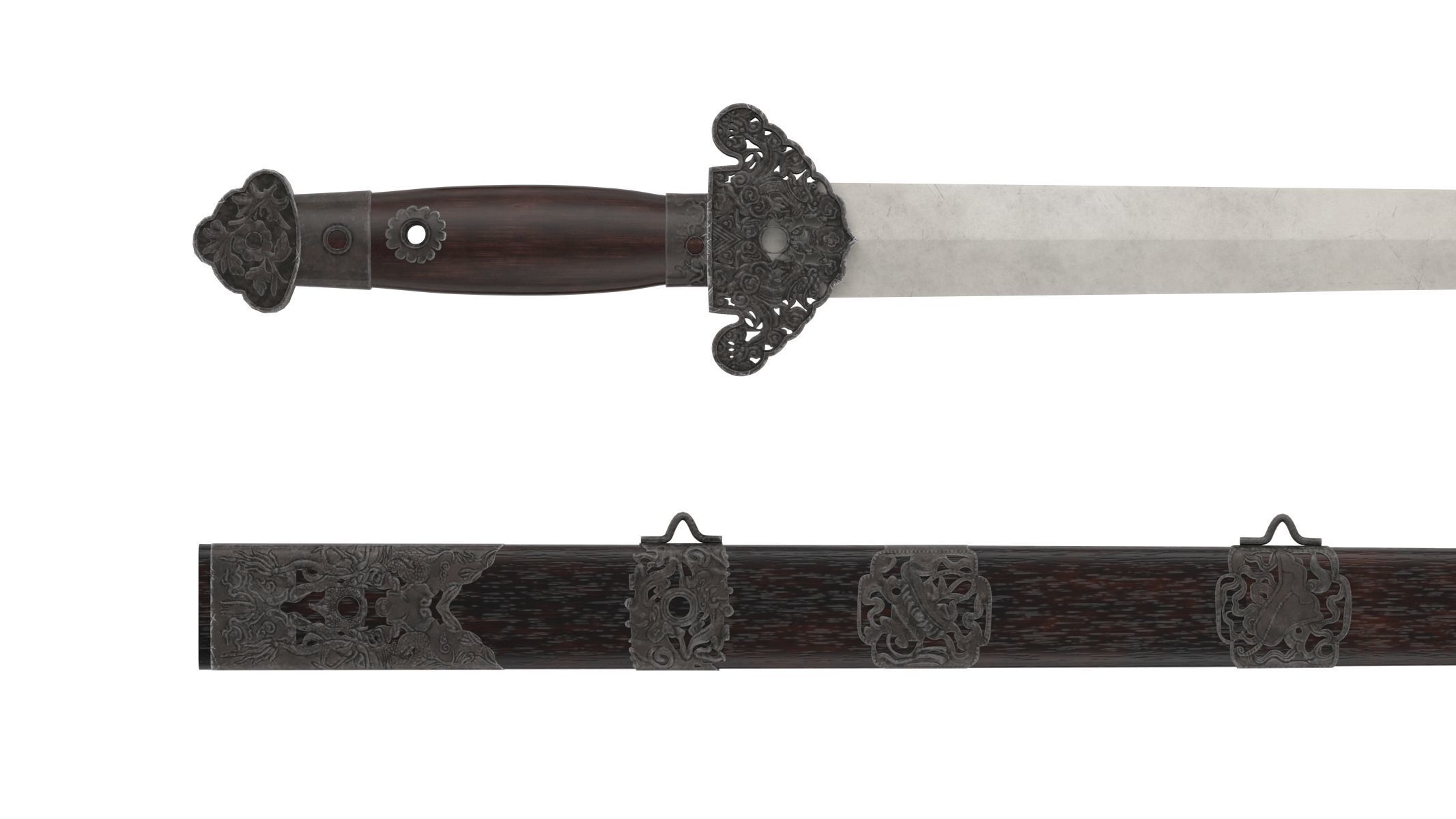 Jian Sword 3D model_2